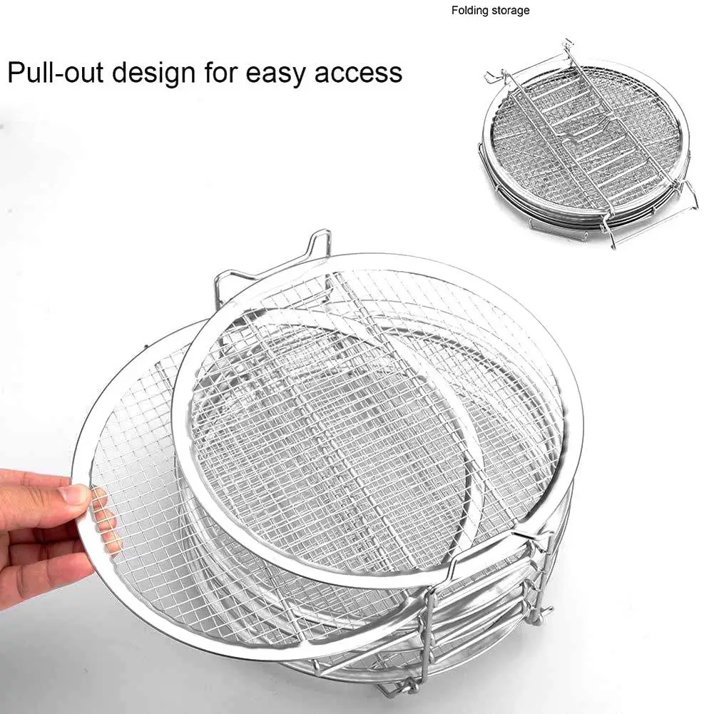 Five Stackable Layers Dehydrator Grill Stand Rack for Pressure Cooker Air Fryer Kitchens Food Dehydrate Tool |