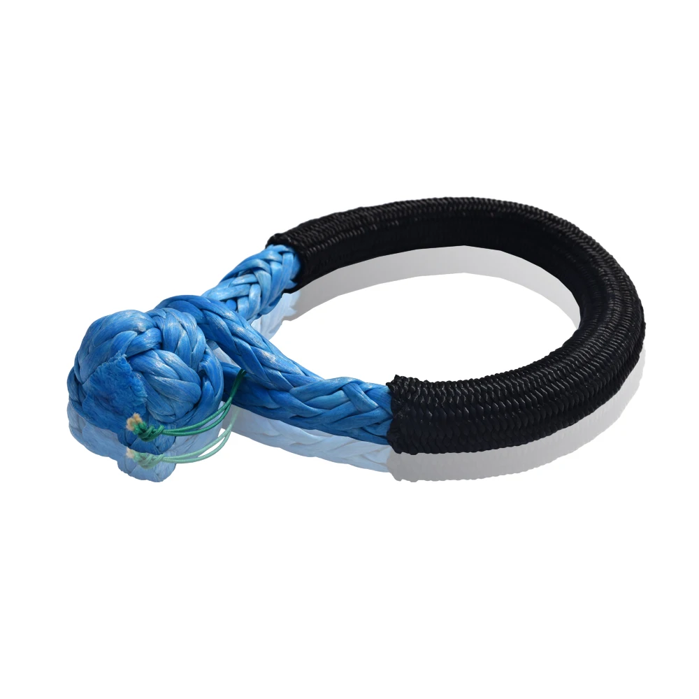 

Blue 6mm*80mm Synthetic Soft Shackles,Offroad Rope Winch Shackle BS:11000lbs for ATV UTV SUV Yacht