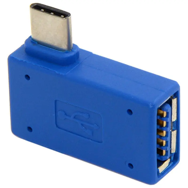 USB 3 1 type C правый 90 градусов угловой штекер для 0 Женский OTG адаптер|Кабели передачи