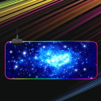 

Soft Computer Accessories Rectangle Locking Edge Anti-slip Fashion Large Size Gaming Gift RGB LED Lighting Rubber Mouse Pad