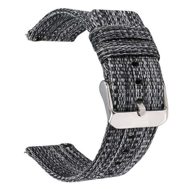 20mm 22mm Nylon Watch Band Strap Replacement Watchbands Canvas Wrist  Weave Belt Bracelet Sports Fabric Watch Strap