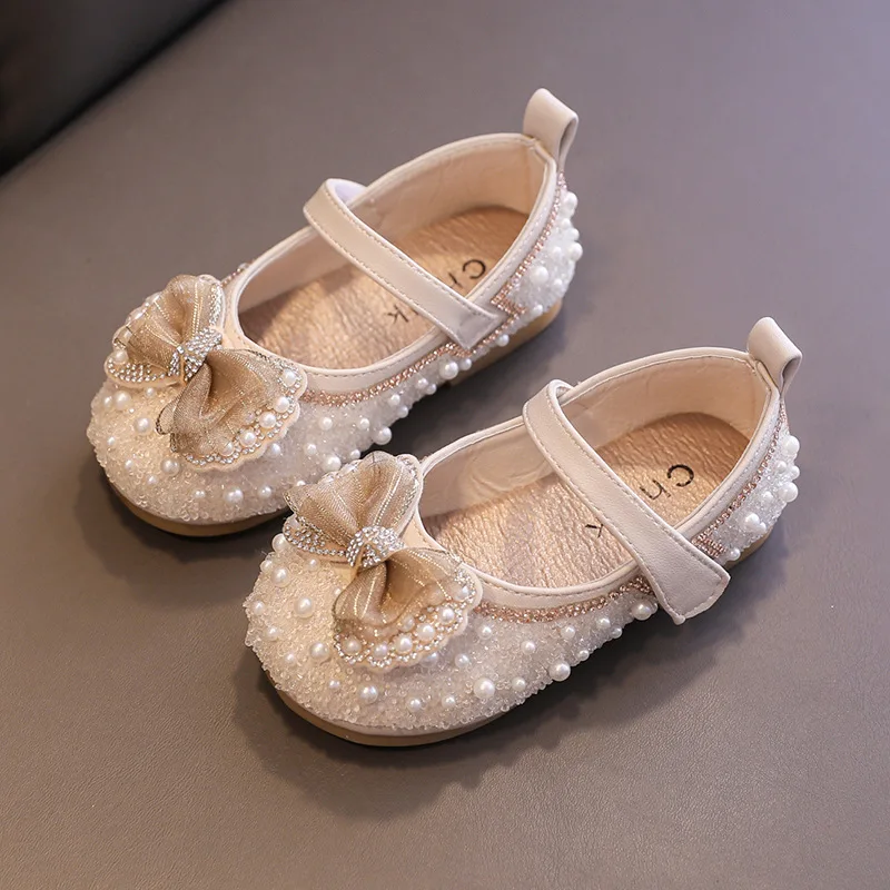 Kids Shoes Girls Princess Glitter Flats Children Fashion Shoes Sequin Bow Toddler Flats Shoes 2022 Spring New E607 extra wide fit children's shoes Children's Shoes