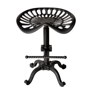 

Brand New Black Metal Vintage Tractor Seat Adjustable Industrial Stool Retro Cafe Bar Chair Farmhouse Chair Non-slip Sturdy