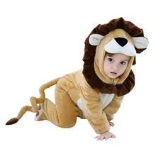 Зимняя одежда для маленьких девочек; Детский комбинезон на молнии с капюшоном; теплый детский маскарадный костюм со львом; повседневная одежда для новорожденных;#20