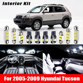 

12Pcs Canbus T10 LED Bulbs For Hyundai Tucson 2005-2009 Car Led Interior Light Kit White Map Dome Door License Plate Lights 12V