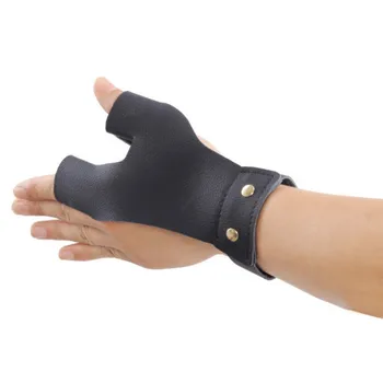 

Portable Mini Left Hand Guard Finger Protector Two Fingers Archery Traditional Longbow Protective Glove Hunting Protector Guard