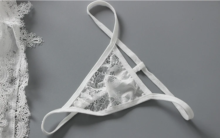 CINOON Sexy Lace Women Sleepwear Sets sleeveless backless Embroidery  Sleepshirt &Robe Adjustable Shoulder Strap Nightdress (17)