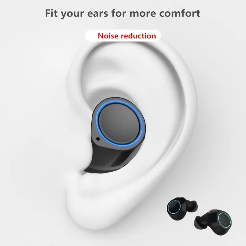 TWS 5,0 шумоподавление bluetooth-гарнитура 3D сенсорная гарнитура, удобная влагостойкая беспроводная гарнитура с двойным микрофоном