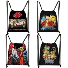 Японские Аниме Akatsuki Pein/The Sharingan/Monkey D. Luffy Сумки на шнурке для подростков мальчиков сумка для хранения мужской модный рюкзак