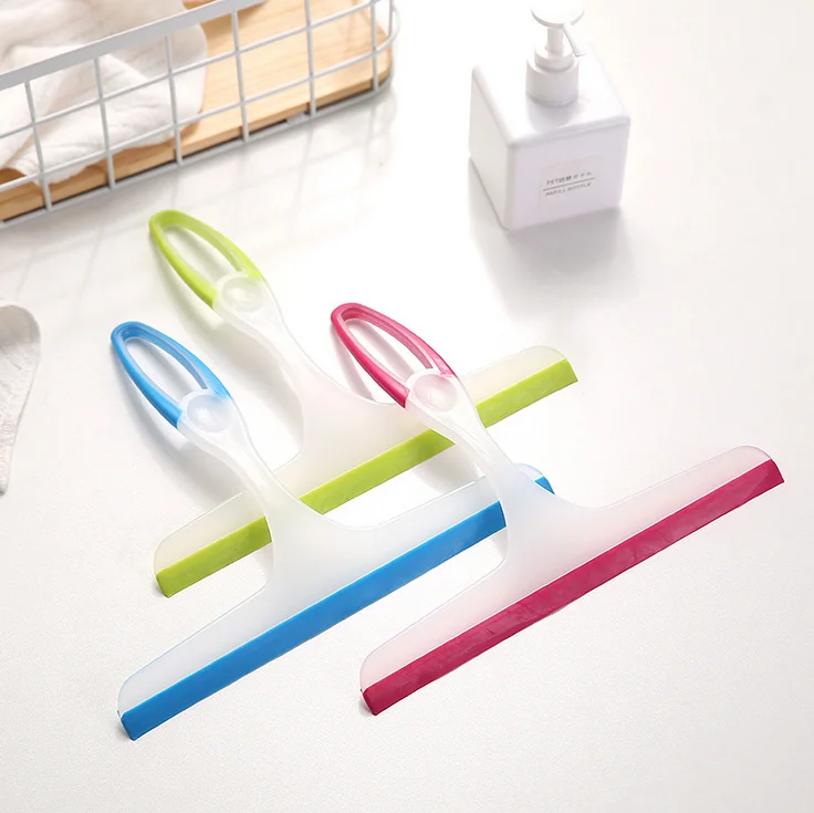 Silicone Glass Squeegee Car Window Wiper Blade Soap Cleaner Home Shower Bathroom