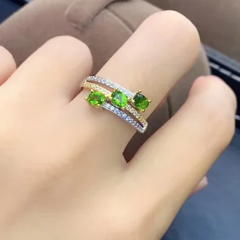 

Diopside ring Natural And Real Diopside Ring Wedding Engagement Rings for Women 925 sterling silver Ring