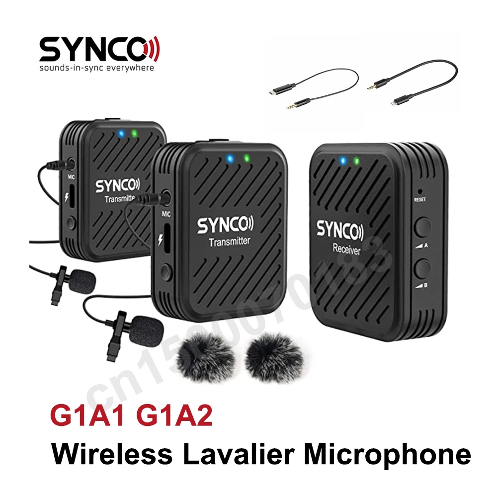 Беспроводной петличный микрофон SYNCO G1 G1A1 G1A2 система 2 4 приемник передатчика GHz для