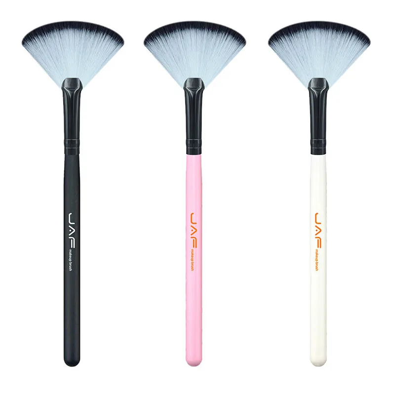 

Single Women Makeup Brush Wooden Handle Soft Hair Face Professional Small Fan-shaped Makeup Brush Portable Beauty Tool