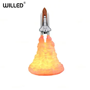 

Rocket Lamp for Space Lovers 3D Print Space Shuttle Night Lamp Moon astronauts room decoration lighting for kids Dropshipping