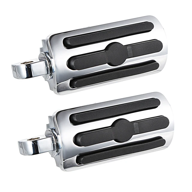 Chrome 1" 3-Piece Clamp Set – For Harley Foot Peg, Highway Bar, Frame & Exhaust Mounts (1/2" Hole)