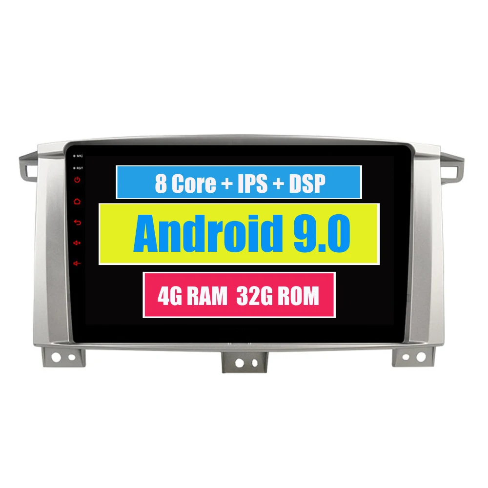 RoverOne Android 9 0 Автомобильный мультимедийный плеер для Toyota Land Cruiser 100 2005-2007 Авторадио
