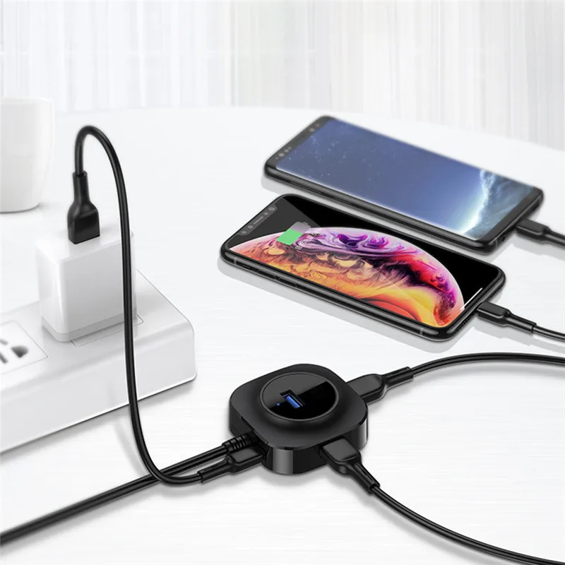 Мульти usb-хаб USB-C 3,0 концентратор USB разветвитель Тип C концентратор 4 порта расширитель адаптер с интерфейсом питания тип-c док-станция для ПК ноутбука