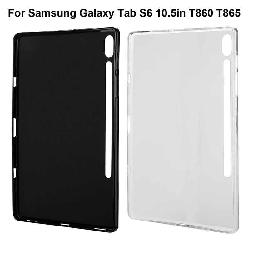 Для Samsung Galaxy Tab S6 10,5 В T860 T865 мягкий прозрачный TPU противоударный чехол Крышка для планшета чехол-накладка на заднюю крышку, Прочный противоударный S30