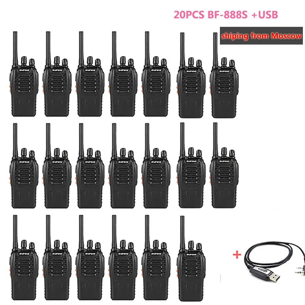 20 шт./компл. Baofeng BF 888S bf888S двухстороннее радио BF-888S 6 км иди и болтай Walkie Talkie “иди и 5 Вт Портативный CB Ham радио портативный радиочастотный трансивер