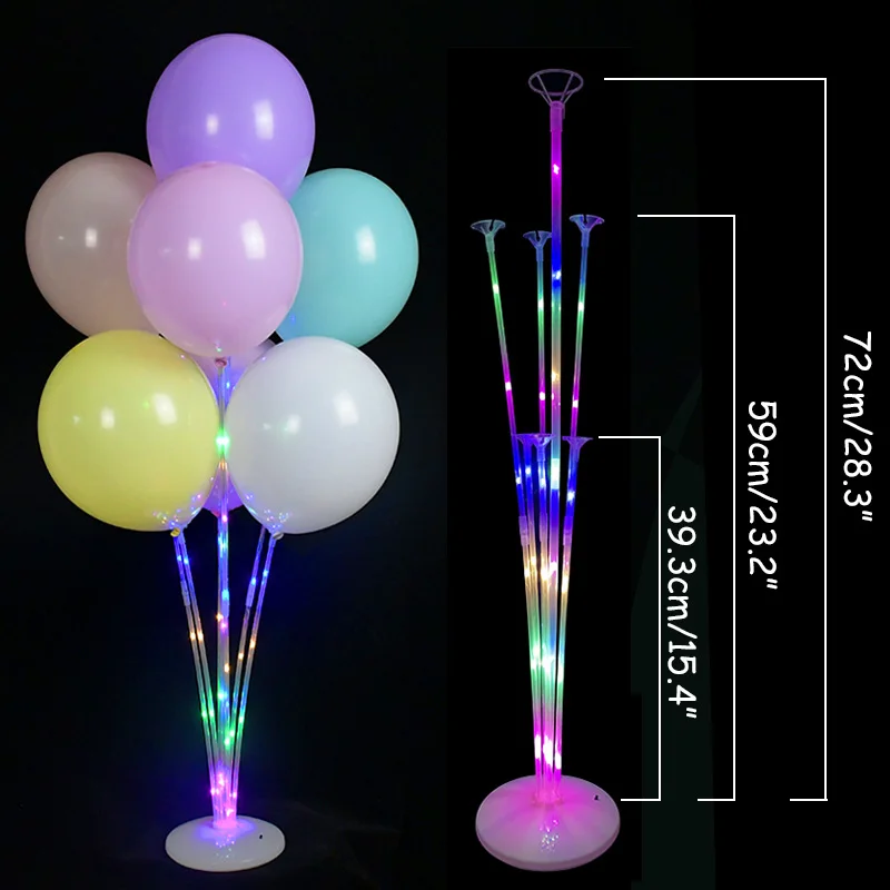 1 Set LED Light Balloon Column Support Display Stand Table Floating Birthday Wedding Party Decor Balloons Holder Stick Accessory 1 Set LED Light Balloon Column Support Display Stand Table Floating Birthday Wedding Party Decor Balloons Holder Stick Accessory