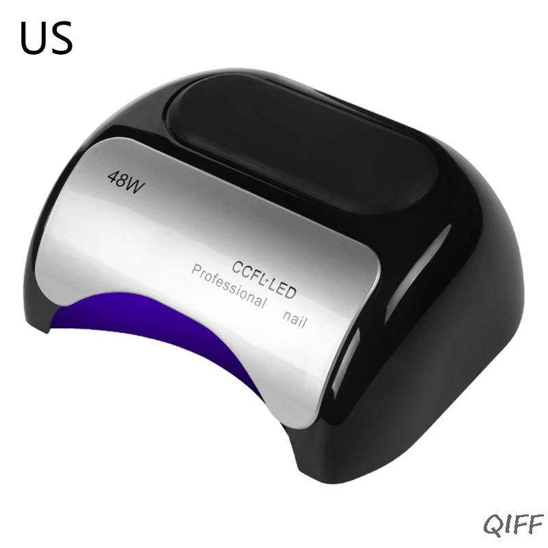 Professional 48W CCFL UV LED Lamp Nail Dryer Cure Nails Polish Gel Art Automatic Induction Manicure Tools R3MF - Цвет: 3TK200038-BK