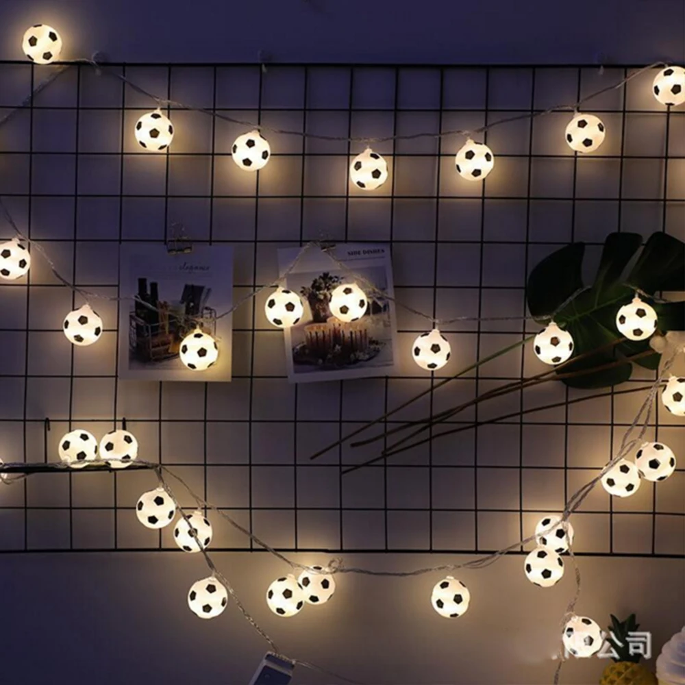 

Football LED String Light Soccer Ball Bulb USB / Battery Fairy Lights 1.5m 3m 6m Room Wedding Party Christmas Decorative Bar