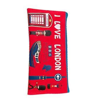 

England Pattern Style Oxford Cloth Students School Pencil Bag Pencil Pouch Office Stationery Pencil Case