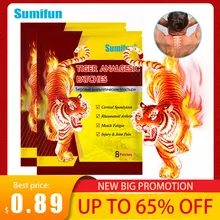 8 pçs sumifun tigre bálsamo alívio da dor remendo alívio da saúde ombro lombar reumatismo osso dor coluna erval médica gesso