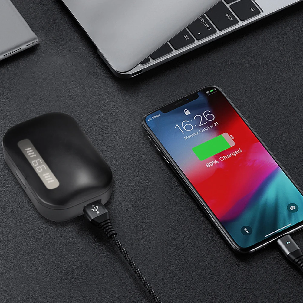 LED Display Bluetooth V5 0 Headsets with Mic for iPhone Huawei Samsung pk A6S TWS Wireless Earphone for Redmi Earbuds