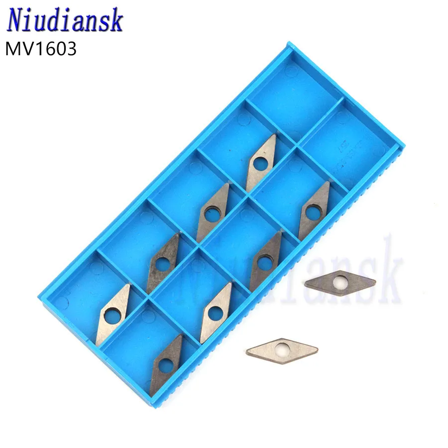 

10pcs MV1603 High Quality V-Type Rhombus Carbide Insert Shim Seats For CNC Turning Tool Holder CNC Knife Pads For CNC Lathe Tool