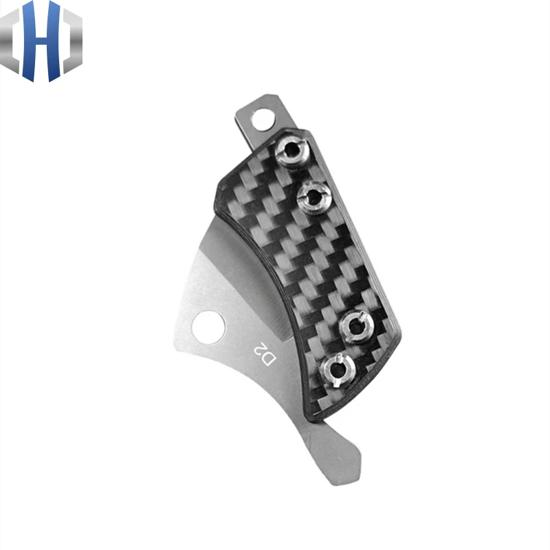 

Carbon Fiber Mini Folding Sharpest Knife Convenient Portable Self-defense Split Express Titanium Color Keychain