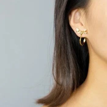 

Acecare Insects Dragonfly Sterling Silver Female Earrings Vivid Animals Pendant Drop Dangle Earrings Birthday Gift Trendy