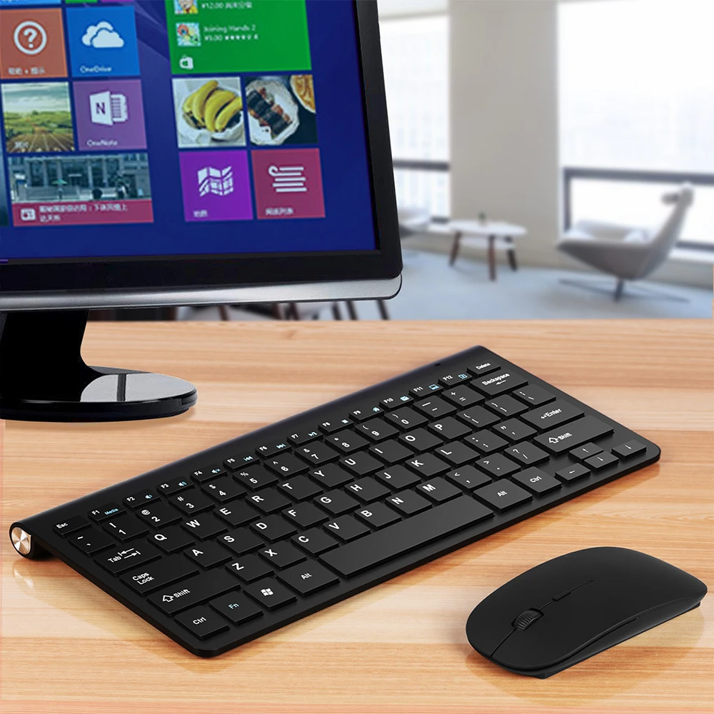 

Wireless Keyboard And Mouse Combo Set 2.4G Multimedia Keyboard Mouse For Notebook Laptop Mac Desktop PC TV Office Supplies D30
