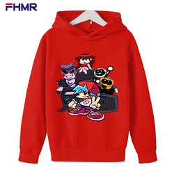 conjuntos de menino Menino sexta feira noite funkin hoodie miúdo dos desenhos animados azul cantor jogo engraçado para a menina criança pulôver crianças roupas topo anime