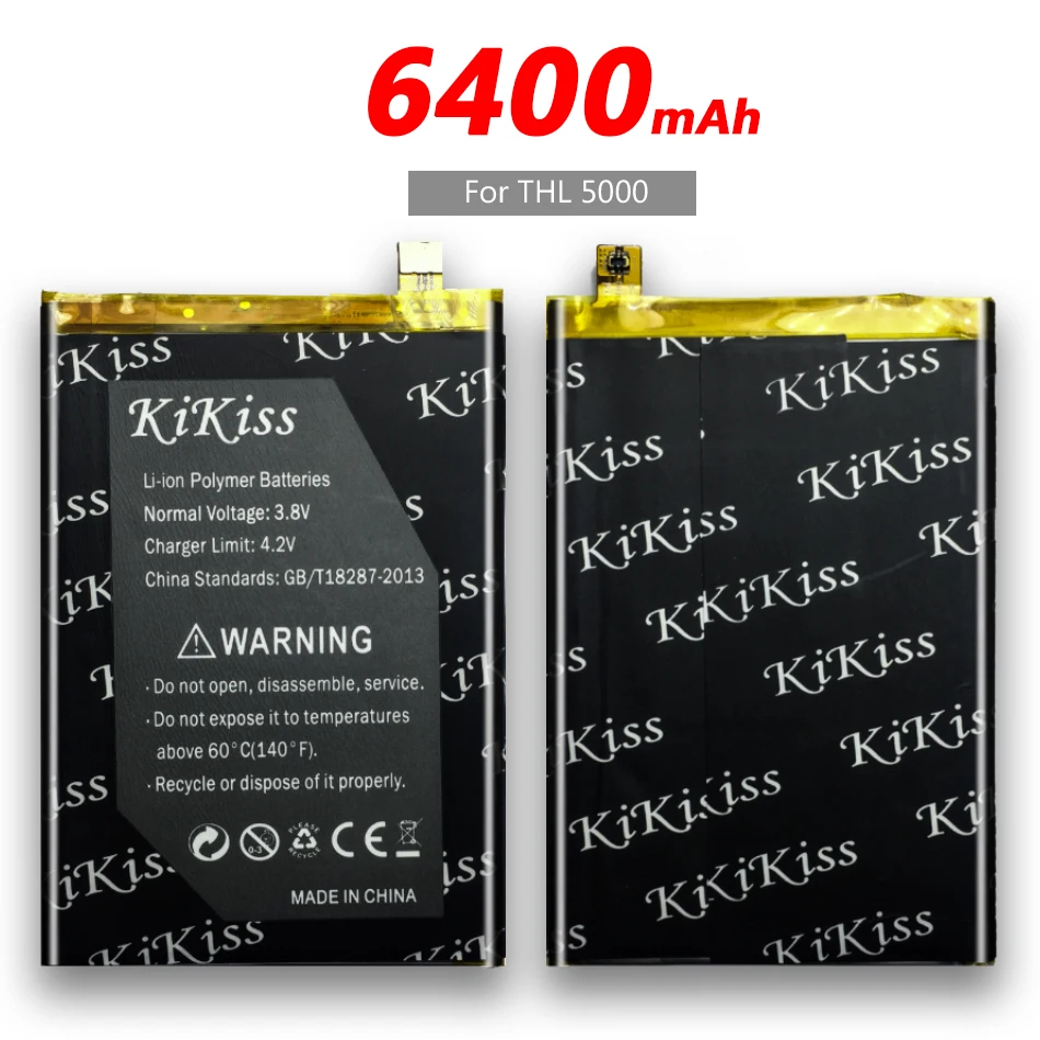 Бесплатный инструмент 6400mAh для THL 5000 мобильный телефон аккумулятор + номер