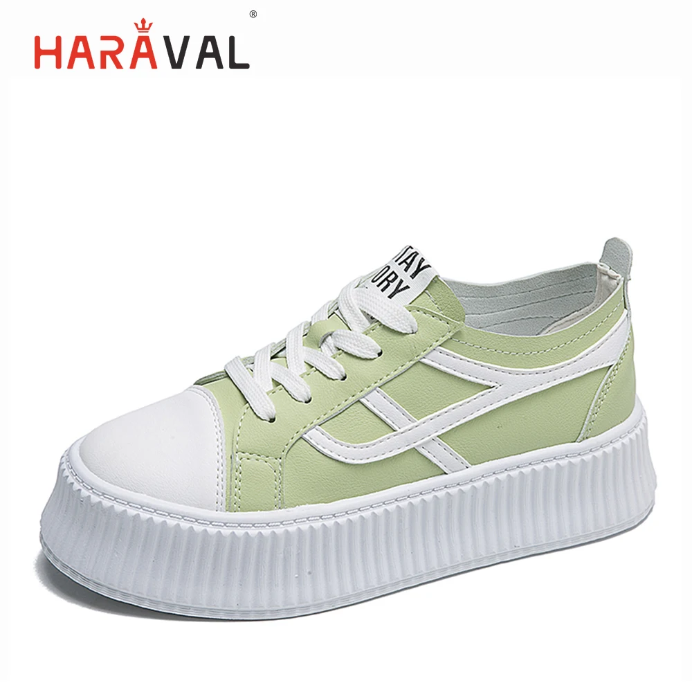 

HARAVAL Spring and autumn new flat platform small white shoes women fashion wild ladies single shoes simple trend casual shoes