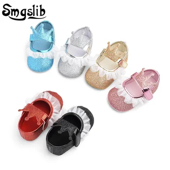 

Newborn Baby Girls First Walkers Shoes Toddler Soft Sole Anti-slipBaby Shoes baby shoes girls breathable waterproof Bud silk