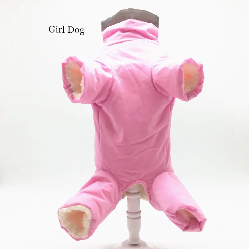 pink for girl Зимняя одежда для домашних животных для собак Светоотражающая Водонепроницаемая курта для собак теплые флисовые комбинезоны для щенка чихуахуа французская одежда для бульдога - Цвет: pink for girl