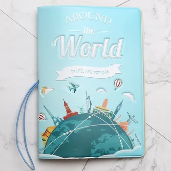 

Creative World Trip Map Travel Passport Cover Travel Accessories Men Women ID Credit Card Bag 3D Design Passport Holder Wallet
