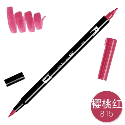 1 шт. TOMBOW AB-T Япония 96 цветов художественная кисть Ручка Двойные головки маркер Профессиональный водный маркер ручка живопись Kawaii канцелярские принадлежности - Цвет: 815