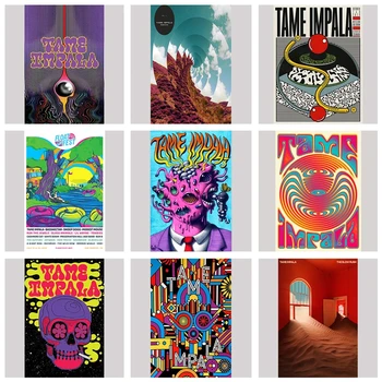

New Psychedelic Poster And Prints Tour Art Painting Wall Pictures For Living Room Home Decor 42x30cm