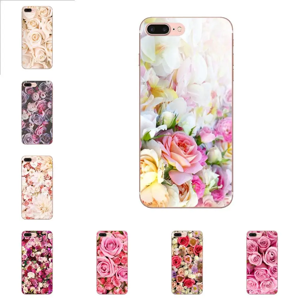 Soft Design For Huawei Honor 4C 5A 5C 5X 6 6A 6X 7 7A 7C 7X 8 8C 8S 9 10 10i 20 20i Lite Pro Pink Roses Bouquet Fresh Diy | Мобильные