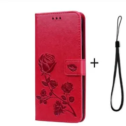 Premium Magnetic Leather Flip Wallet Case - Luxury Shockproof Back Cover for Vivo Y70 2020 (GZ Red)