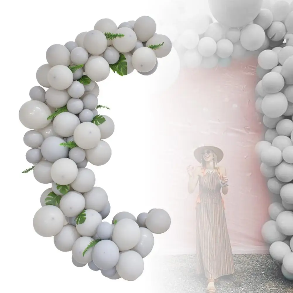 Gray High Cold Balloon Chain Wall Hanging Decoration Birthday Wedding Party Home Room Balloon Decoration Balloon Set