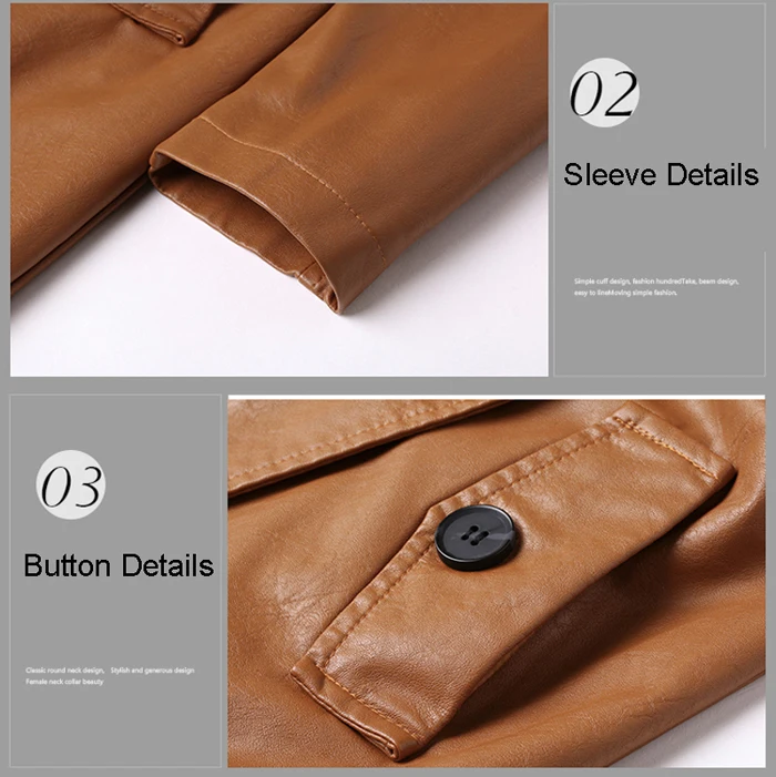 PU Long Leather Trench Coat Women 2019 New Autumn Winter Leather Trench Coat Slim Female Long Coats Plus Size M-3XL Outwear 7 (2)