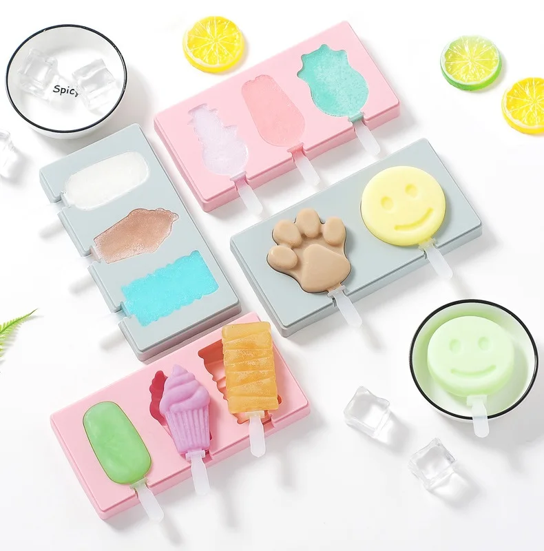 Силиконовые формы для мороженого DIY домашние Формы Для Мороженого подносы для льда производитель кухонных принадлежностей WB666