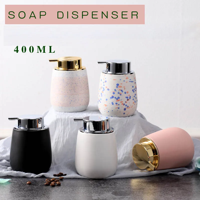 Nordic Push-type Ceramic Hand Wash Lotion Bottle Creative Sub-bottle Shampoo Large-capacity Home Decoration Accessories | Дом и сад