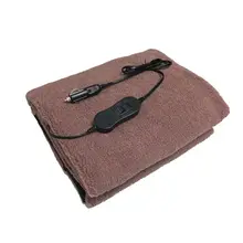 12V электрический автомобиль одеяло с подогревом путешествия зимой кемпинг поездки(4" x 30", коричневый