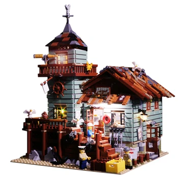 

Vonado Battery Operated LED Light Building Block Modified Kit for Ideas Old Fishing Store 21310 LED Included Only