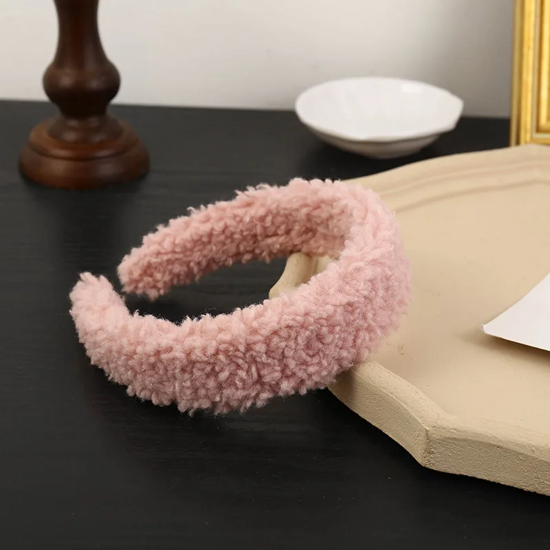 Style 3 Pink 1 шт. модные аксессуары для волос, Женская жемчужная Толстая бархатная повязка на голову, Твердые широкие повязки на голову для девочки, женские аксессуары для волос, головные уборы - Цвет: Style 3 Pink